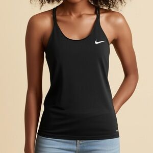 Nike Black Dri-FIT Strappy Back Training Tank Top – Women’s size Small